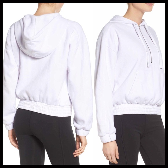 FREE PEOPLE WHITE PULLOVER DRAWSTRING HOODIE TOP - Picture 5 of 7